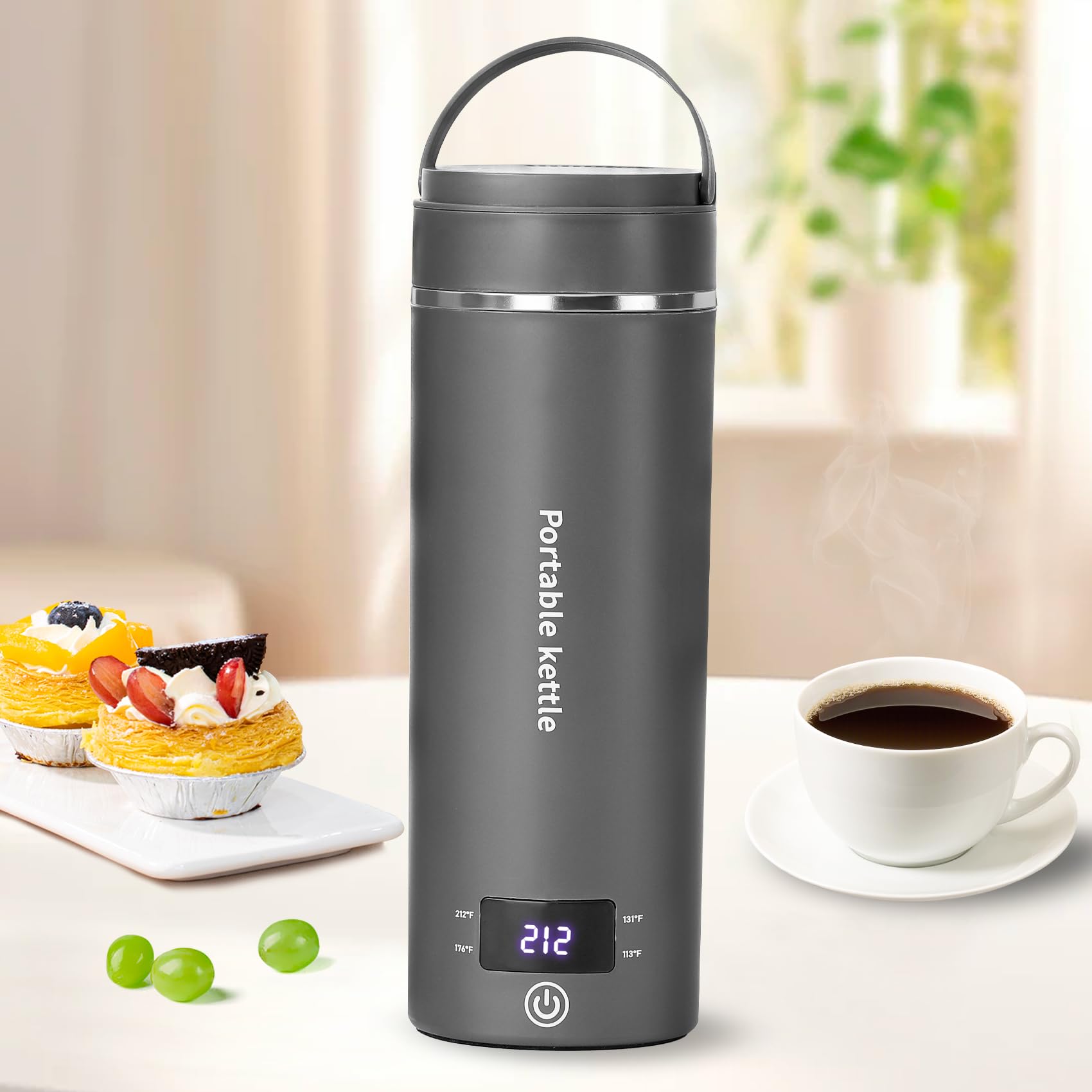 Touxila travel kettle compact-400ml view, offering quick hot water on the go.
