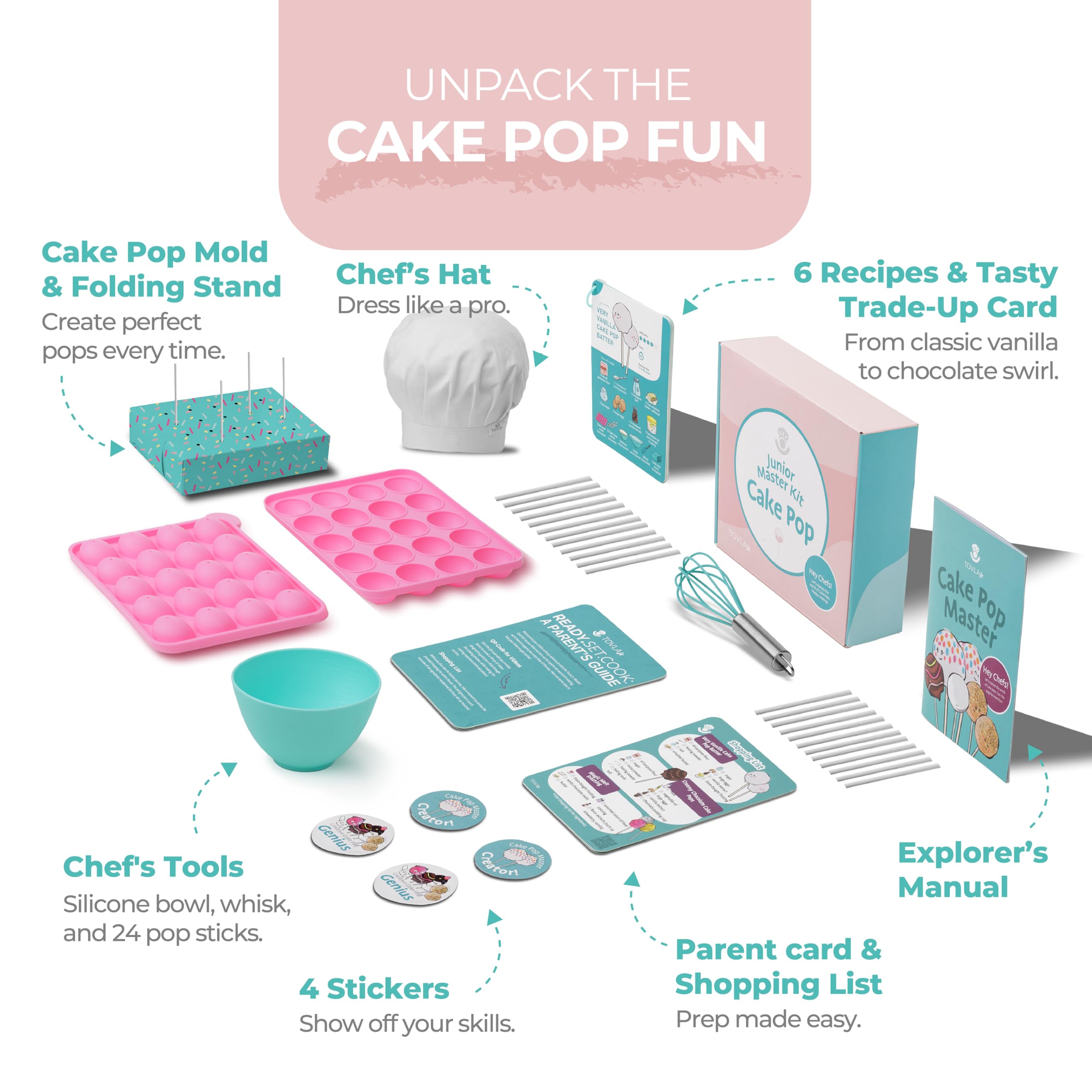 Tovla Jr cake pop stand shown for sturdy display during baking sessions