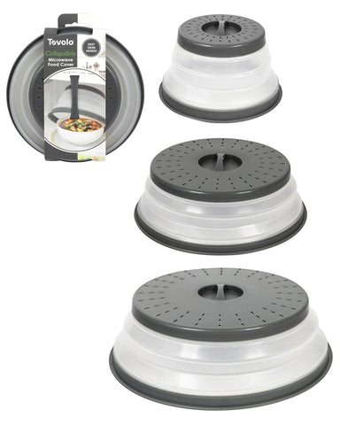 Tovolo 8-inch microwave splatter cover shielding meals from splatters while heating