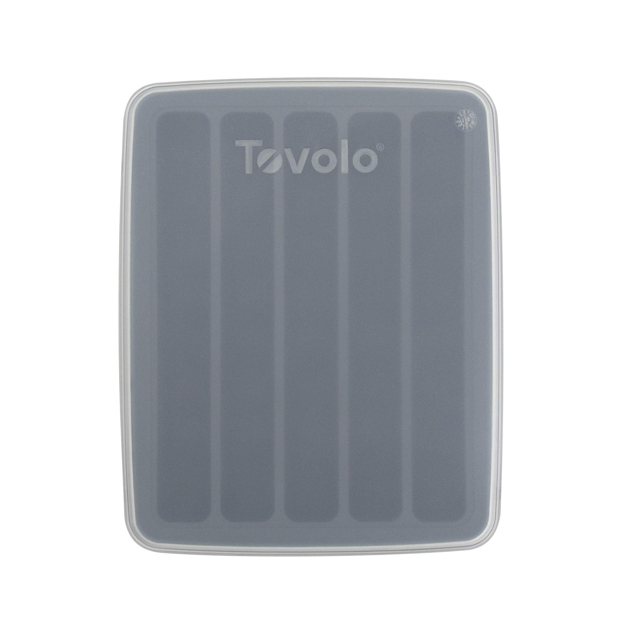 Tovolo water bottle ice mold tray with five cylindrical sticks fits narrow bottles for chillier drinks
