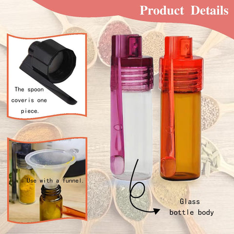 Tovyzalg clear glass design keeps spices organized and visible for easy refills.