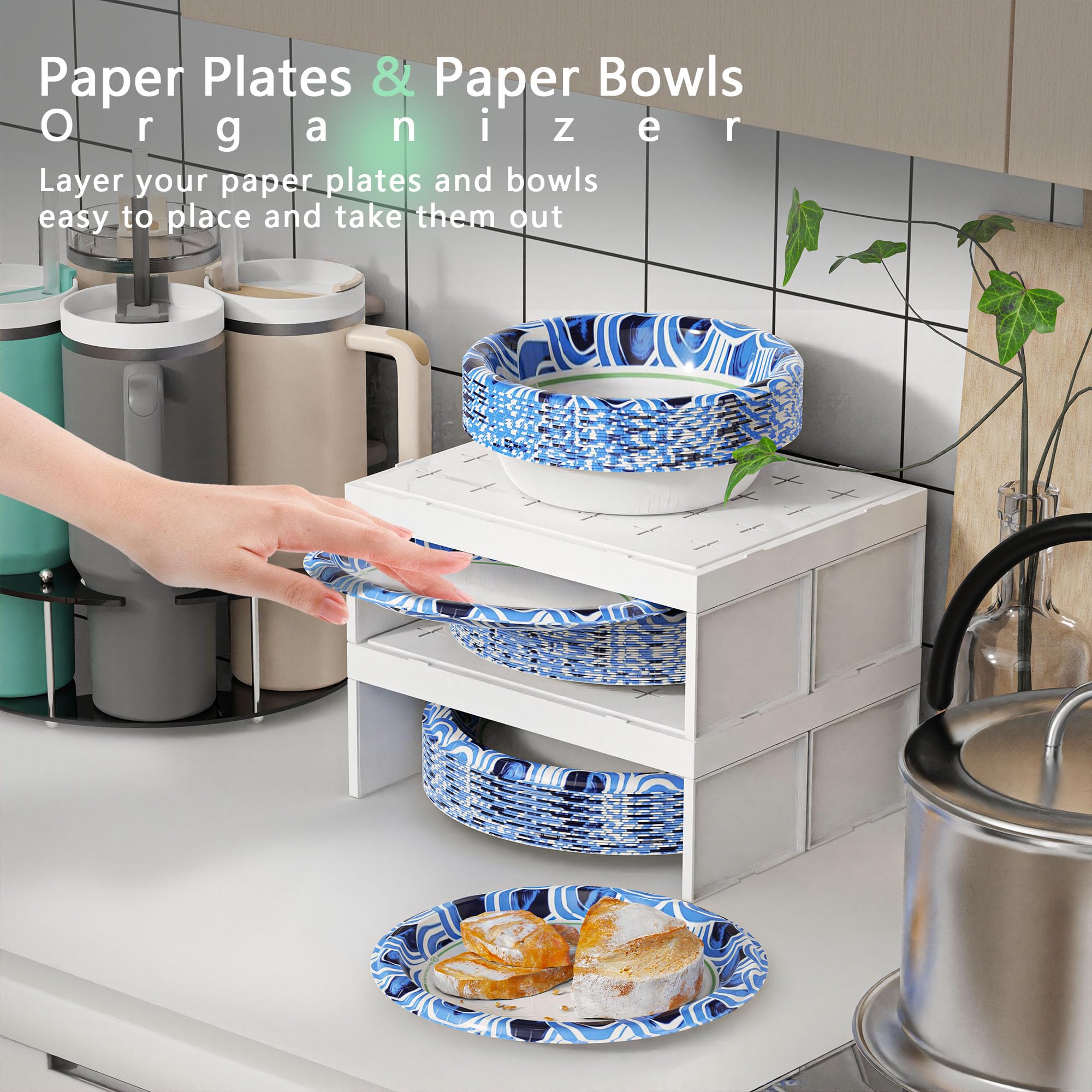 Towardfun countertop storage shelf with feet, stable and accessible.