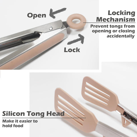TOWINGO 12-inch pasta tong helps grip noodles securely
