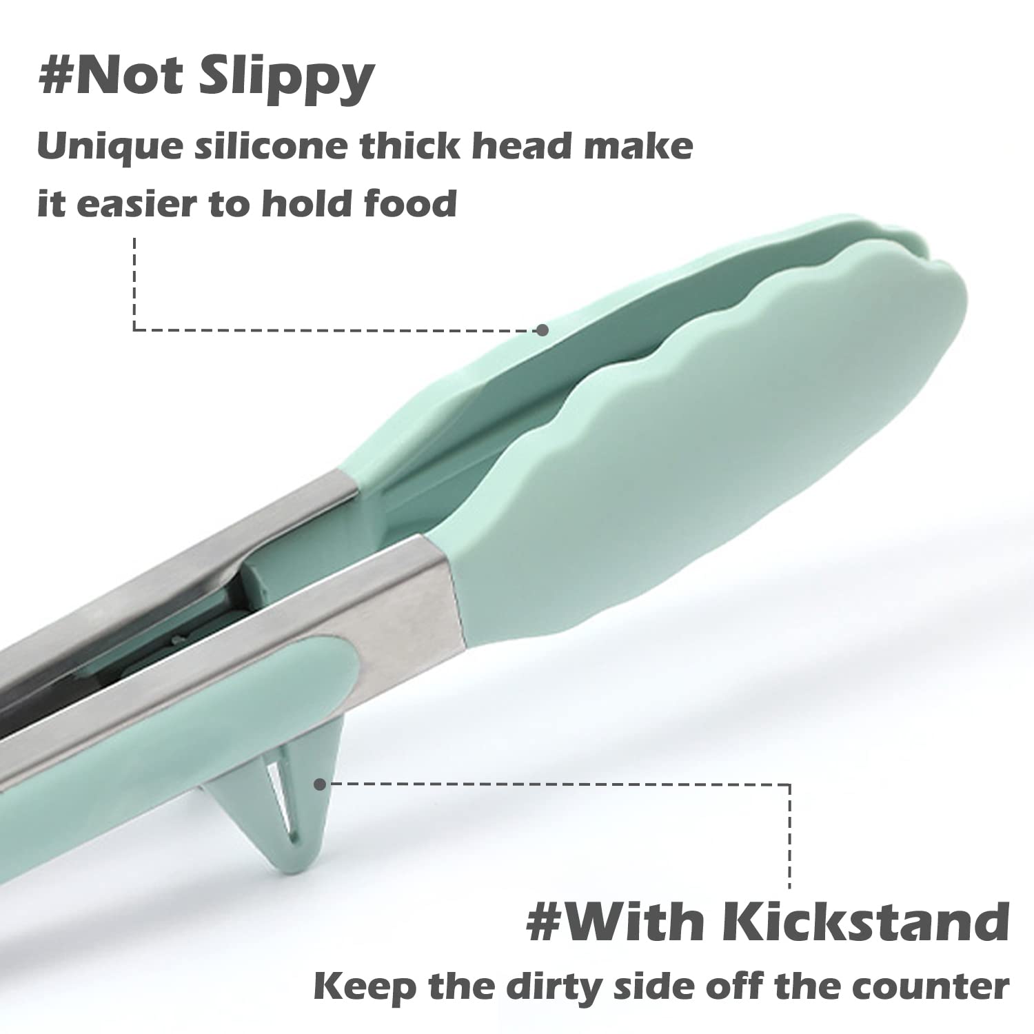 TOWINGO nine-inch spatula tong with silicone tips for versatile food handling.