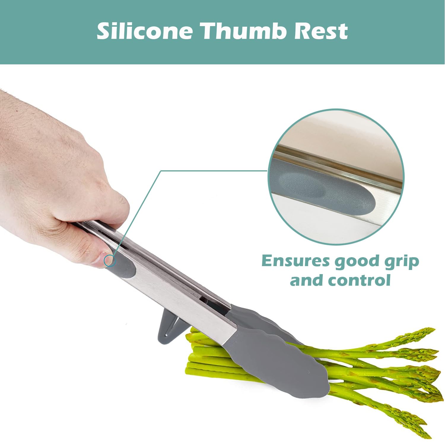 TOWINGO 12-inch Pasta Tong lifting pasta from boiling water with ease.