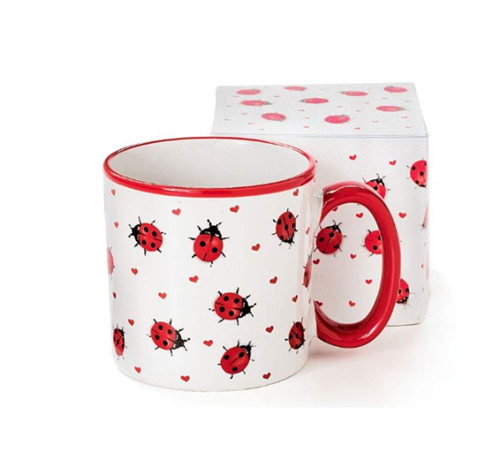 Toy Zany Ladybug coffee mug, 13 oz capacity, dishwasher- and microwave-safe.