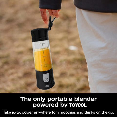 Toycol portable blender with six blades close-up showing blade quality for blending.