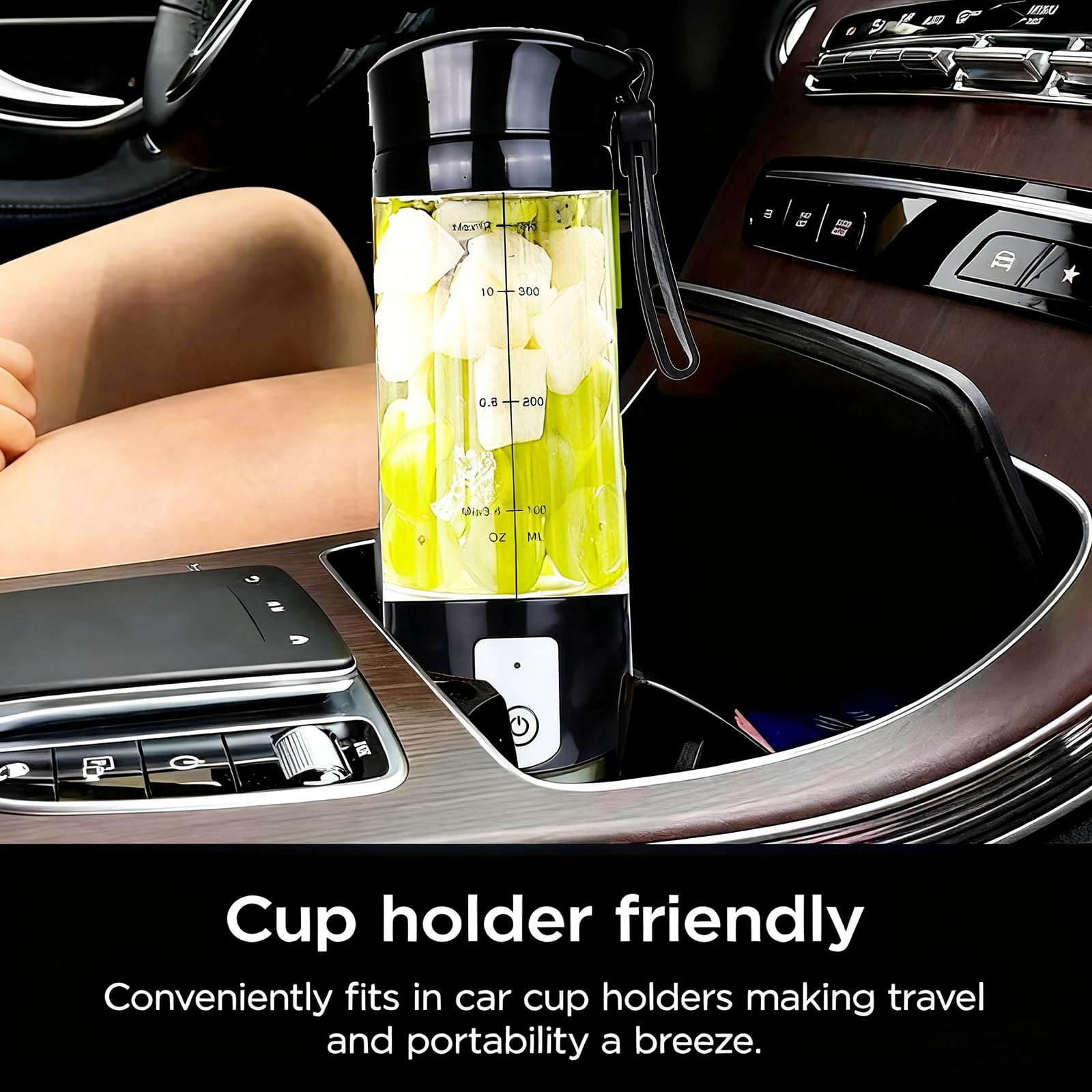 Toycol portable blender filter lid visible for smooth drinks.