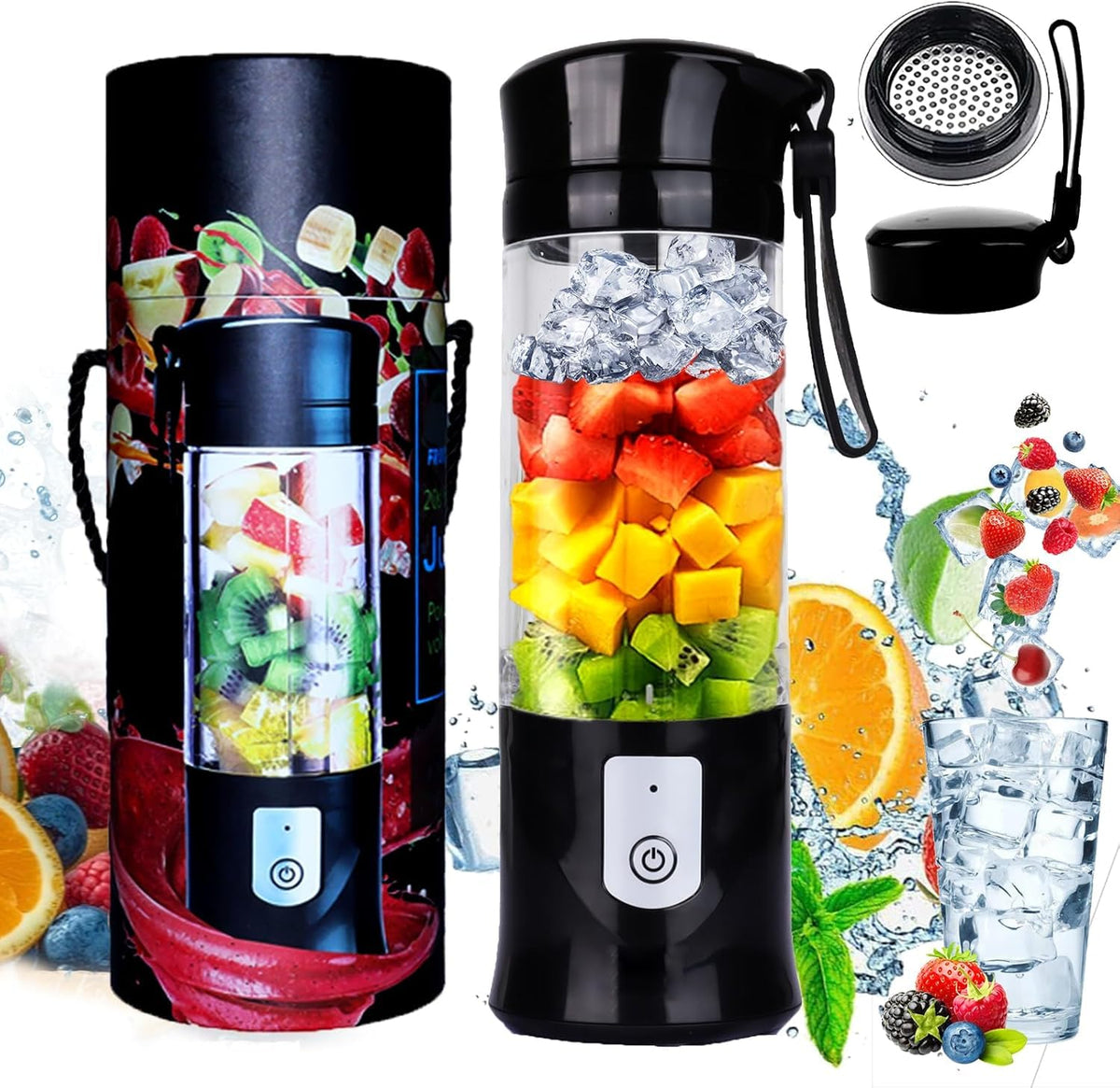 Toycol portable blender front view with compact travel-friendly design for on-the-go smoothies.