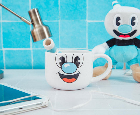 Toynk Cuphead ceramic mug, BPA-free and durable for daily use.