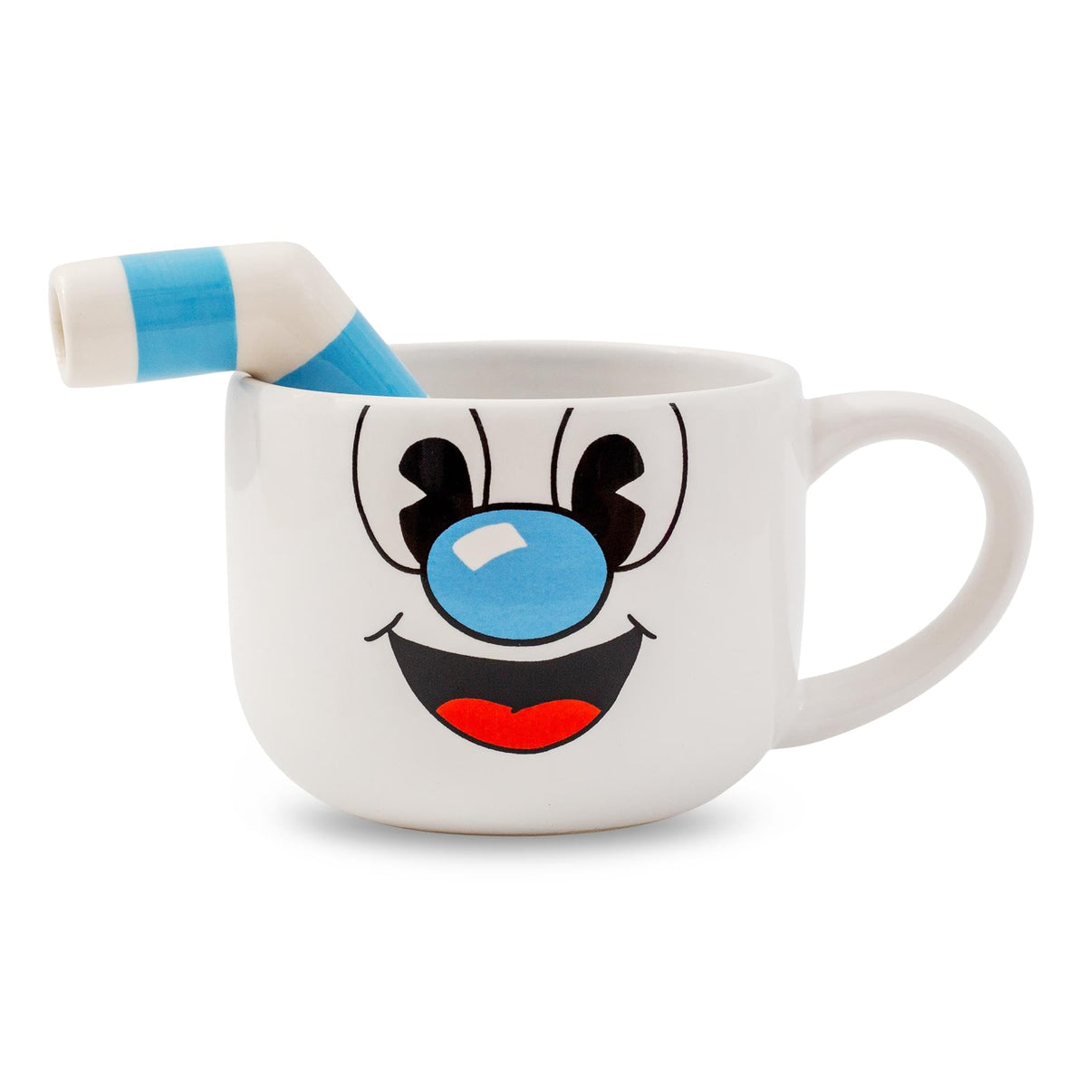 Toynk Cuphead Mugman face design, ideal for daily coffee rituals.