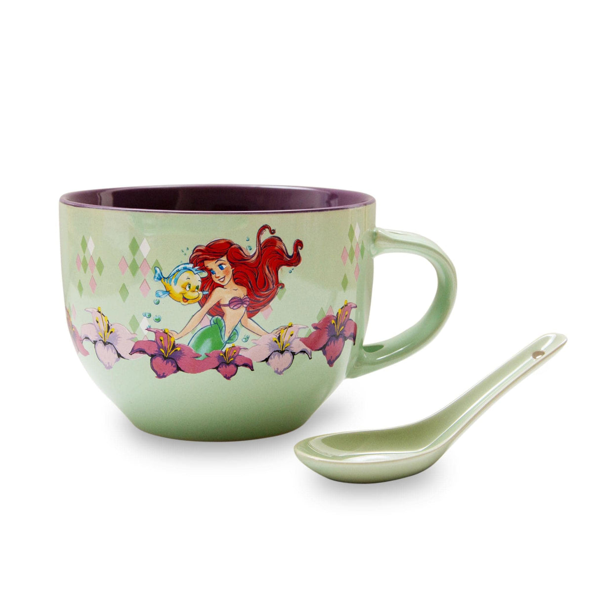 Toynk Disney Little Mermaid Ariel 24-ounce soup mug for coffee or soup