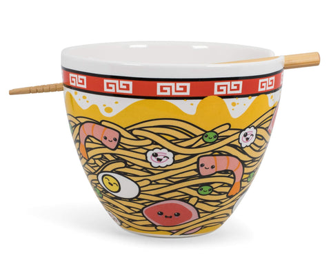 Toynk Sunken Noodles chopsticks paired with bowl for convenient dining.