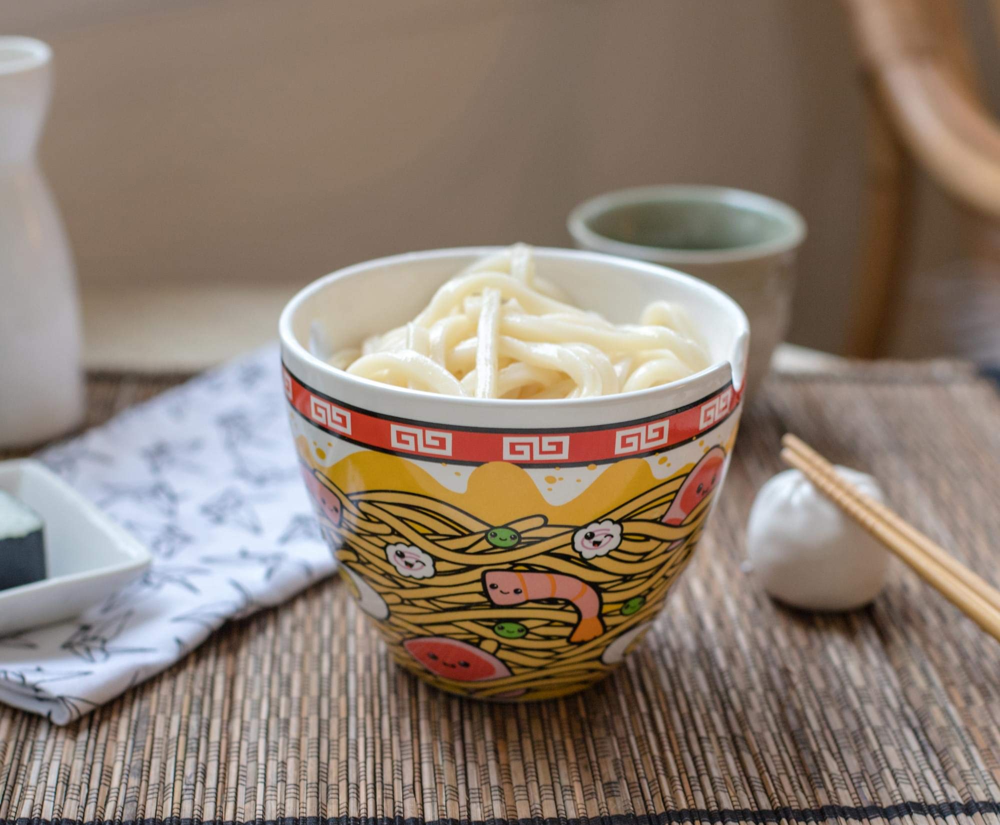 Toynk Sunken Noodles wraparound art enhances dining ambiance at home.