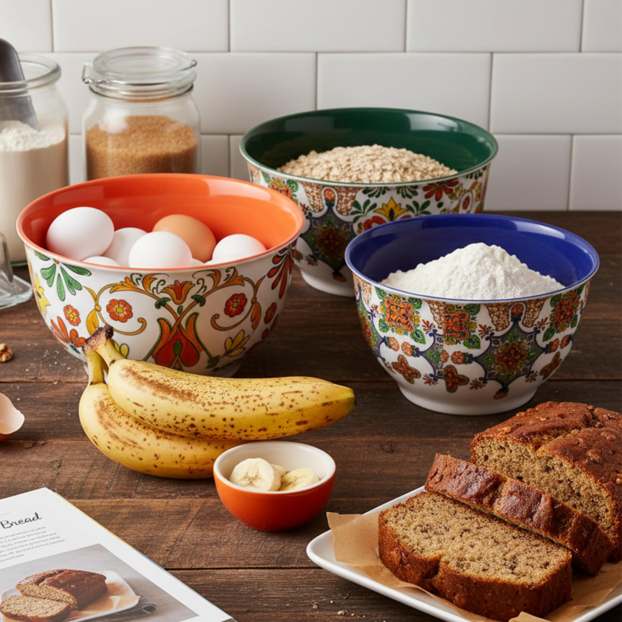TP Aztec Bloom non-slip base keeps bowls steady during mixing