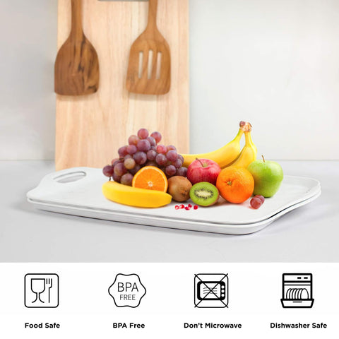 TP white melamine platter—durable and BPA-free for everyday entertaining