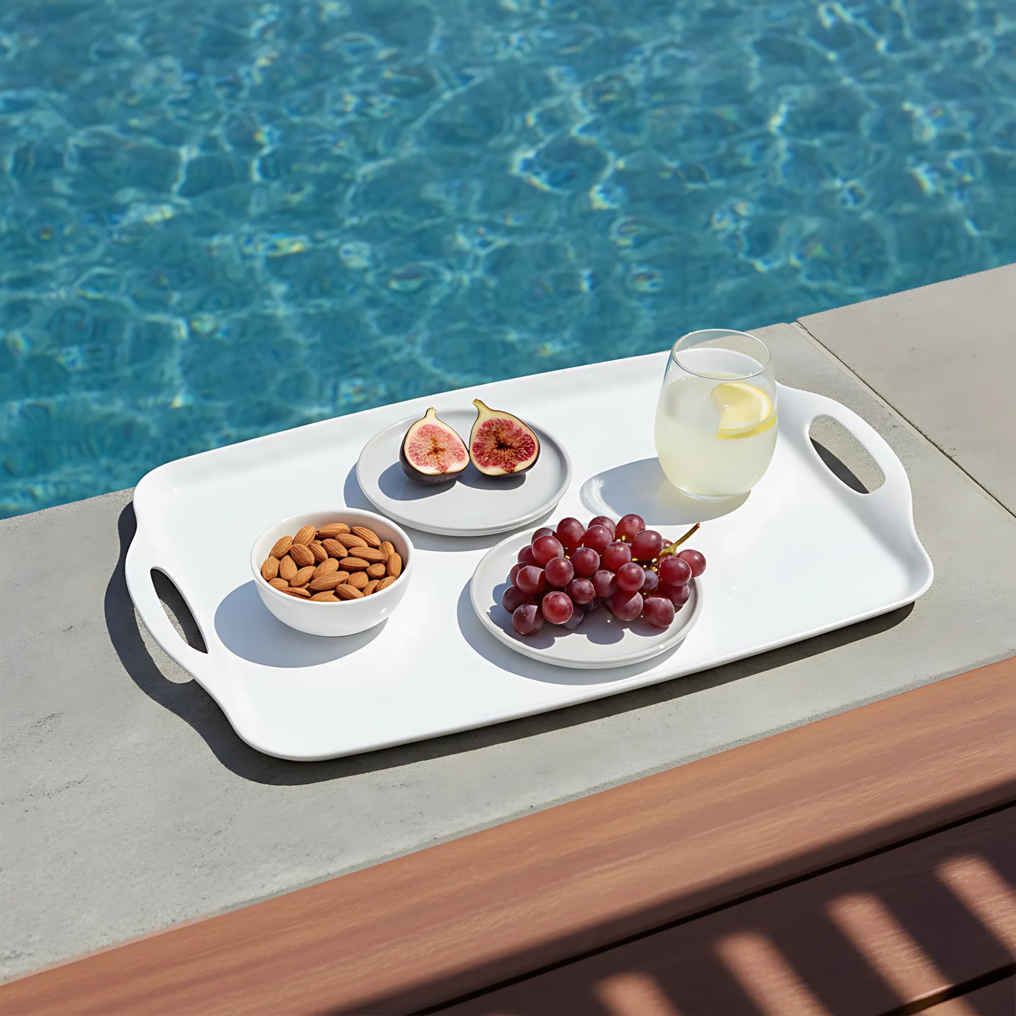 TP rectangular trays with nesting design to save cabinet space