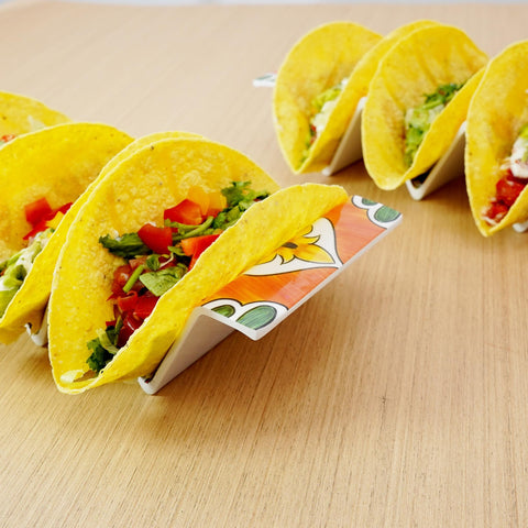 TP Taco Holder Stands stackable for compact kitchen storage.