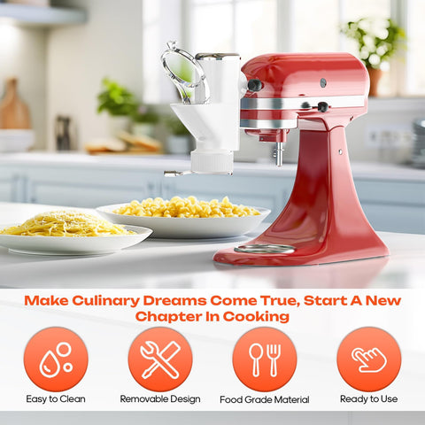 TPGSING Gourmet Pasta Press small macaroni plate for tiny shapes