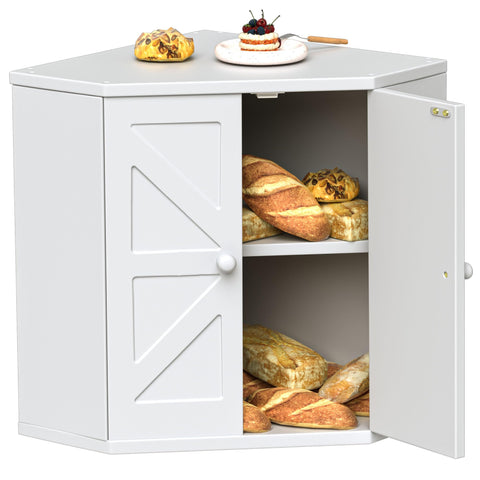 TQQDCI bread box with magnetic lock secure door when closed