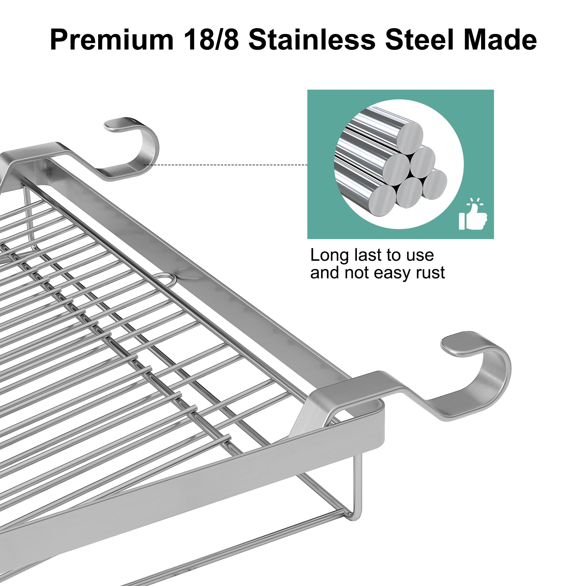 TQVAI foldable dish drying rack stores compactly when not in use.