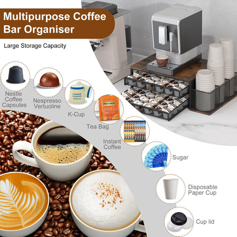 TQVAI K Cup Holder adjustable dividers for pod sizes and layout flexibility