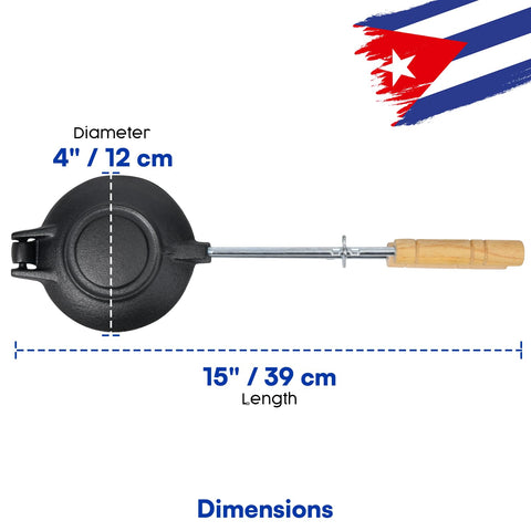TraditionTools 15-inch Cuban sandwich maker ideal for large, delicious sandwiches