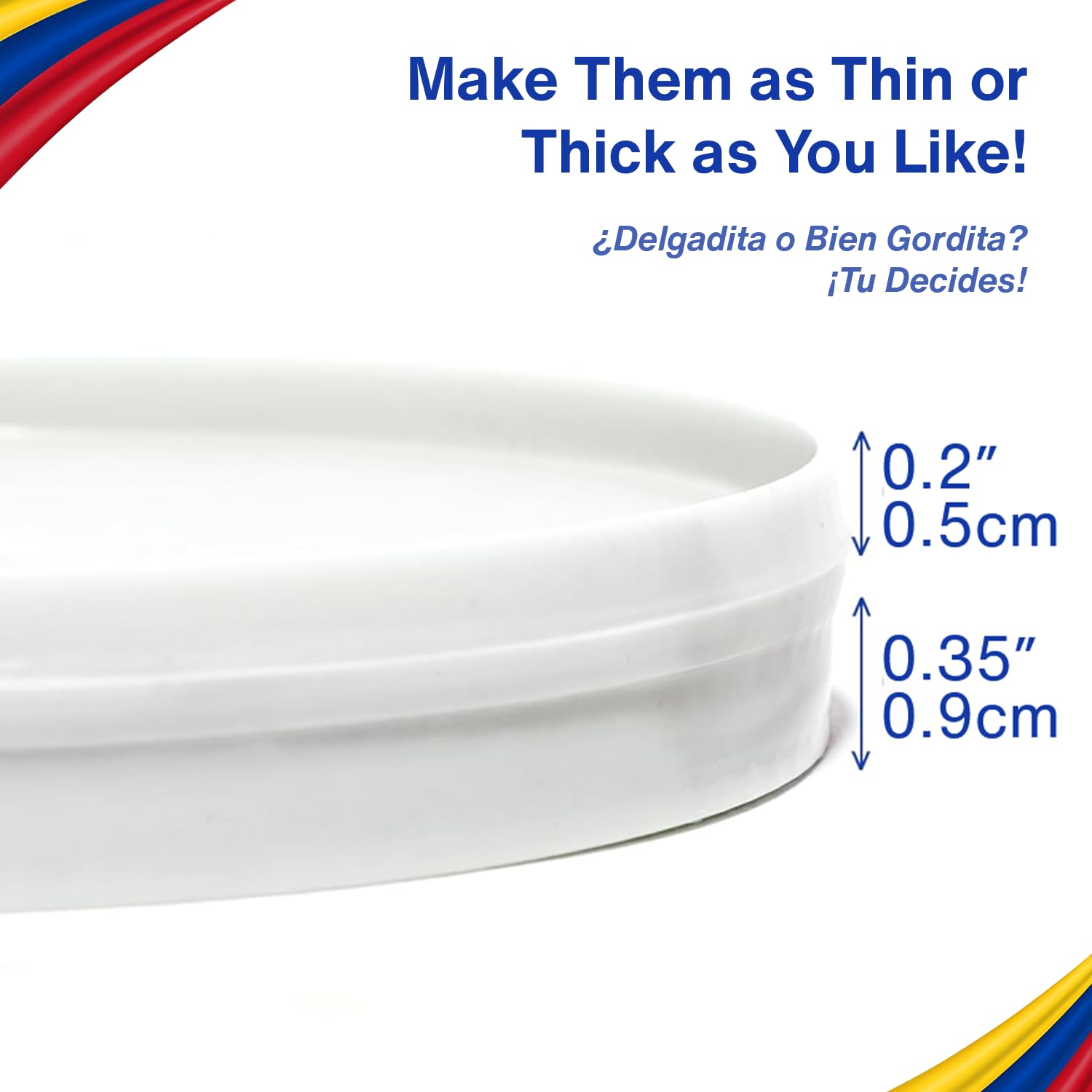 TraditionTools Arepa Mold Kit double cavity design enables customizable thickness