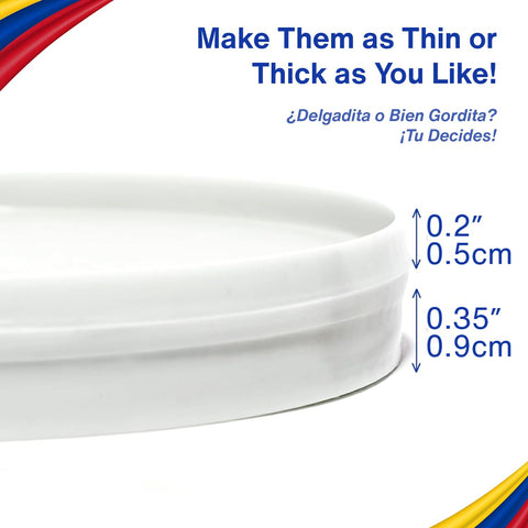 TraditionTools Arepa Mold Kit double cavity design enables customizable thickness