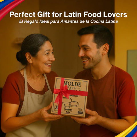 TraditionTools Arepa Mold Kit gift box presentation for gifting