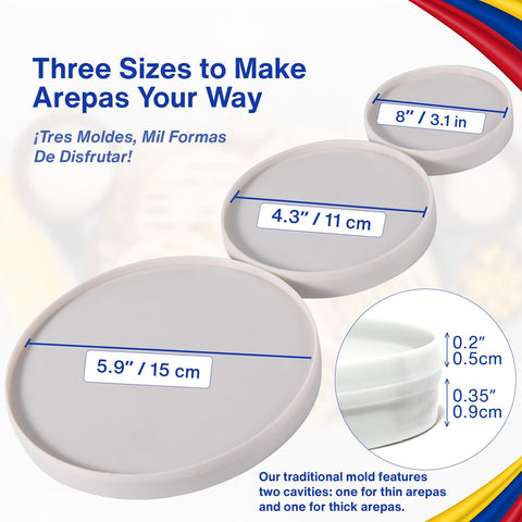 TraditionTools Arepa Mold Kit small arepa form for bite-sized snacks