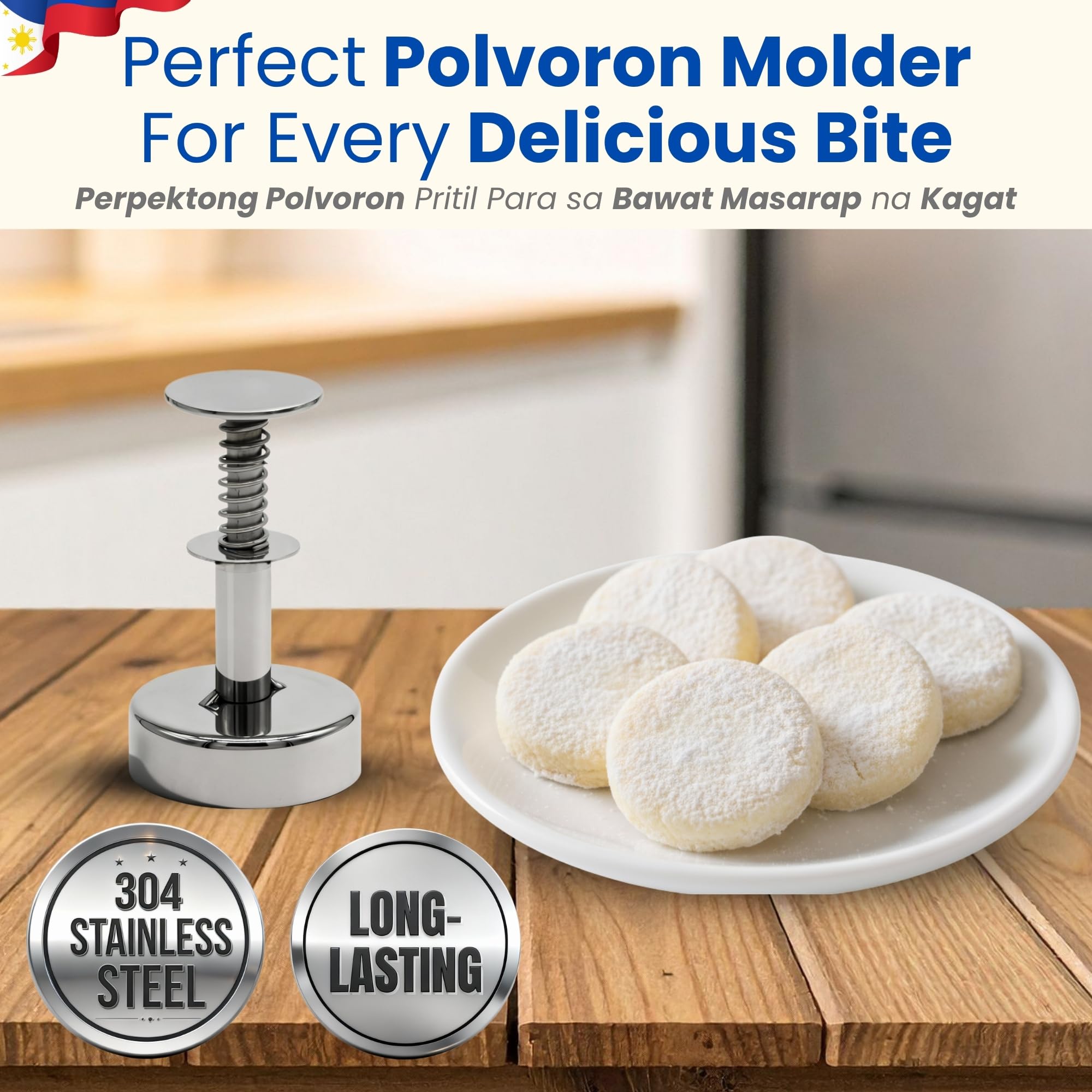 Close-up of TraditionTools Polvoron Molder durable material and finish