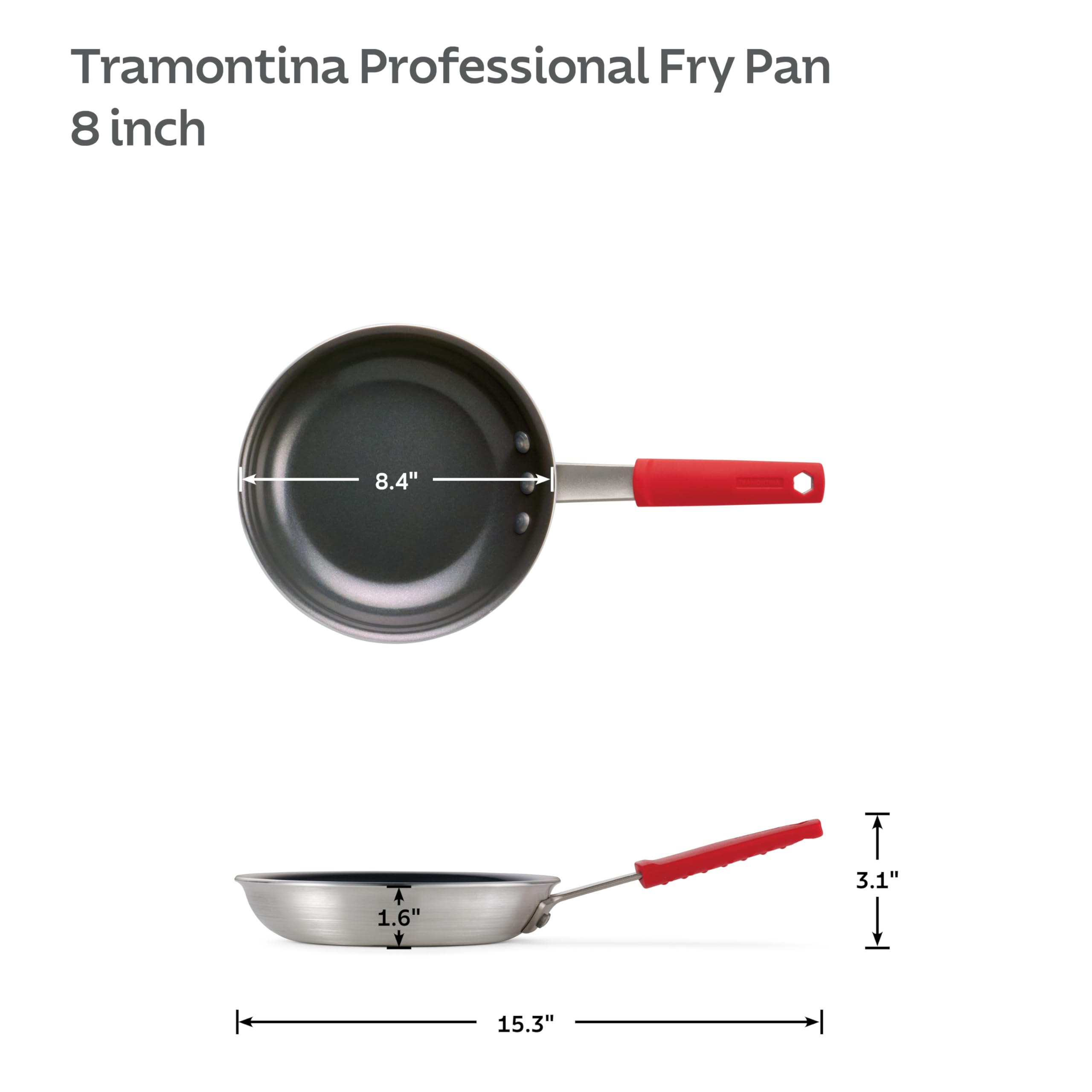 Tramontina ceramic nonstick coating close-up highlights smooth release.