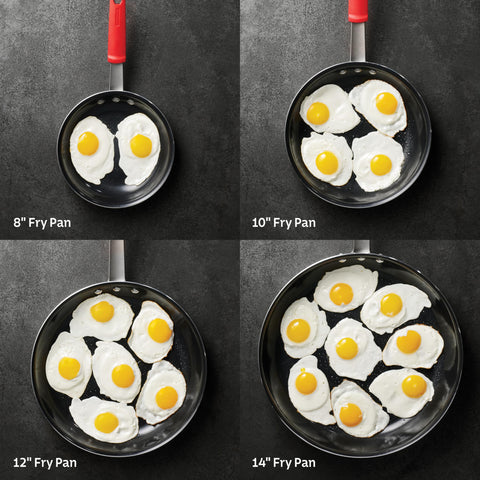 Tramontina Professional 8-inch pan sautéing vegetables with even heat distribution.