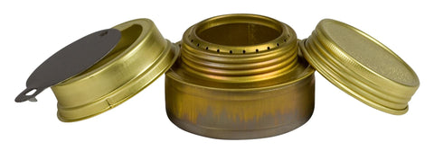 Trangia Spirit Burner with simmer ring enables precise outdoor heat control.