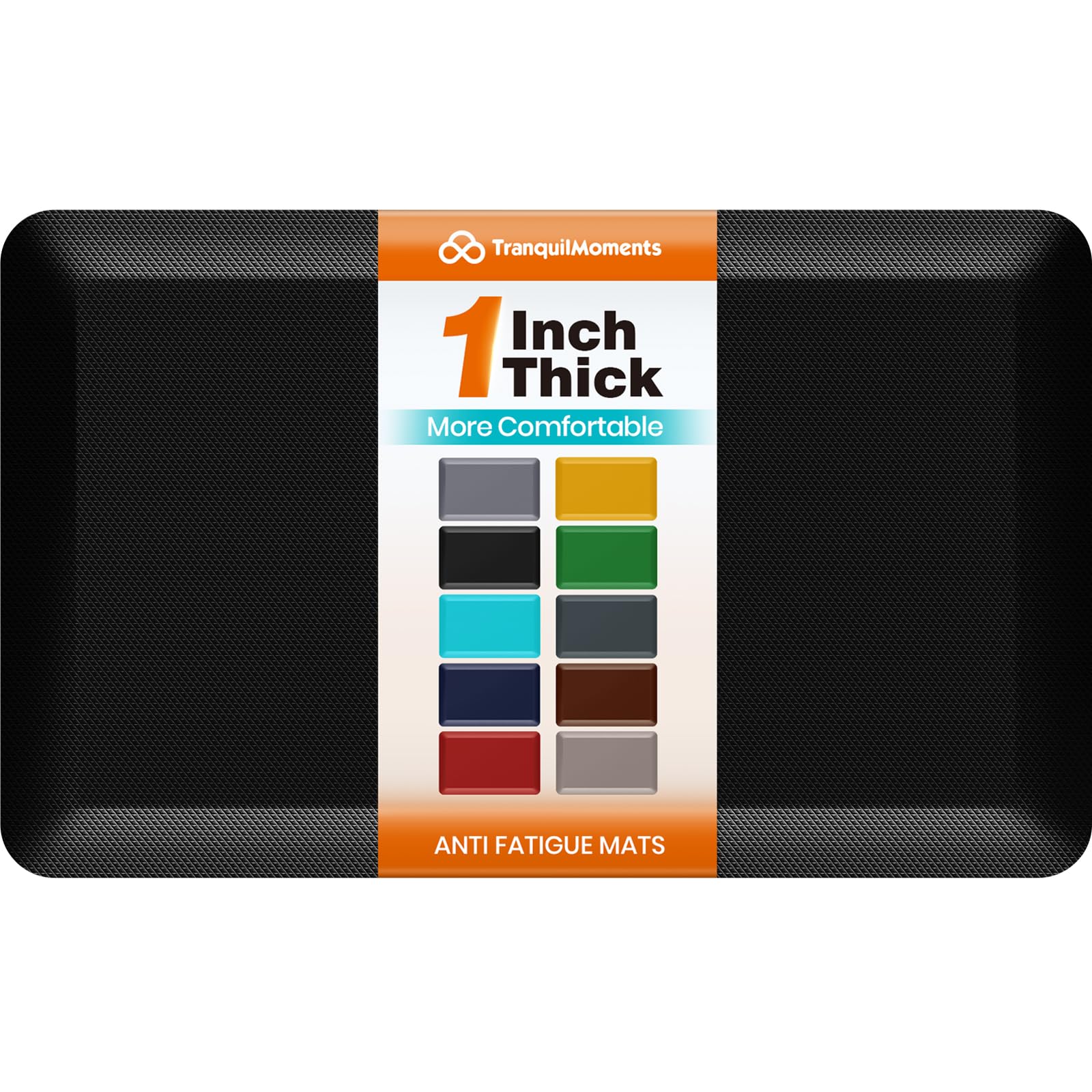 TranquilMoments 1-inch cushion kitchen mat offers plush comfort for long cooking sessions.