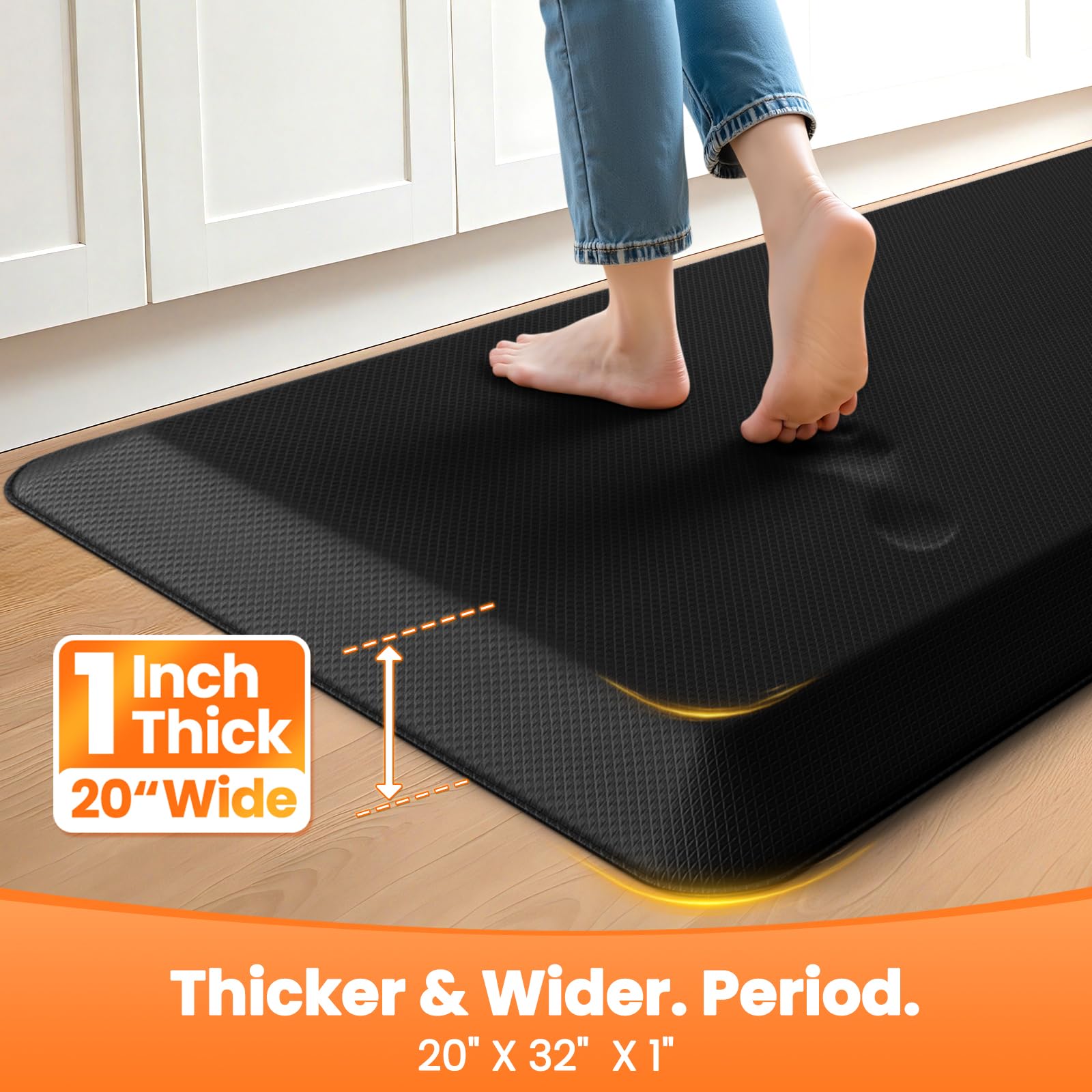 TranquilMoments anti-slip bottom enhances safety on slippery kitchen floors.