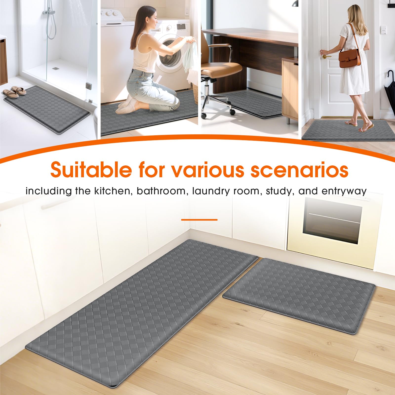 TranquilRelax mats in kitchen and entryway usage scenarios for protection