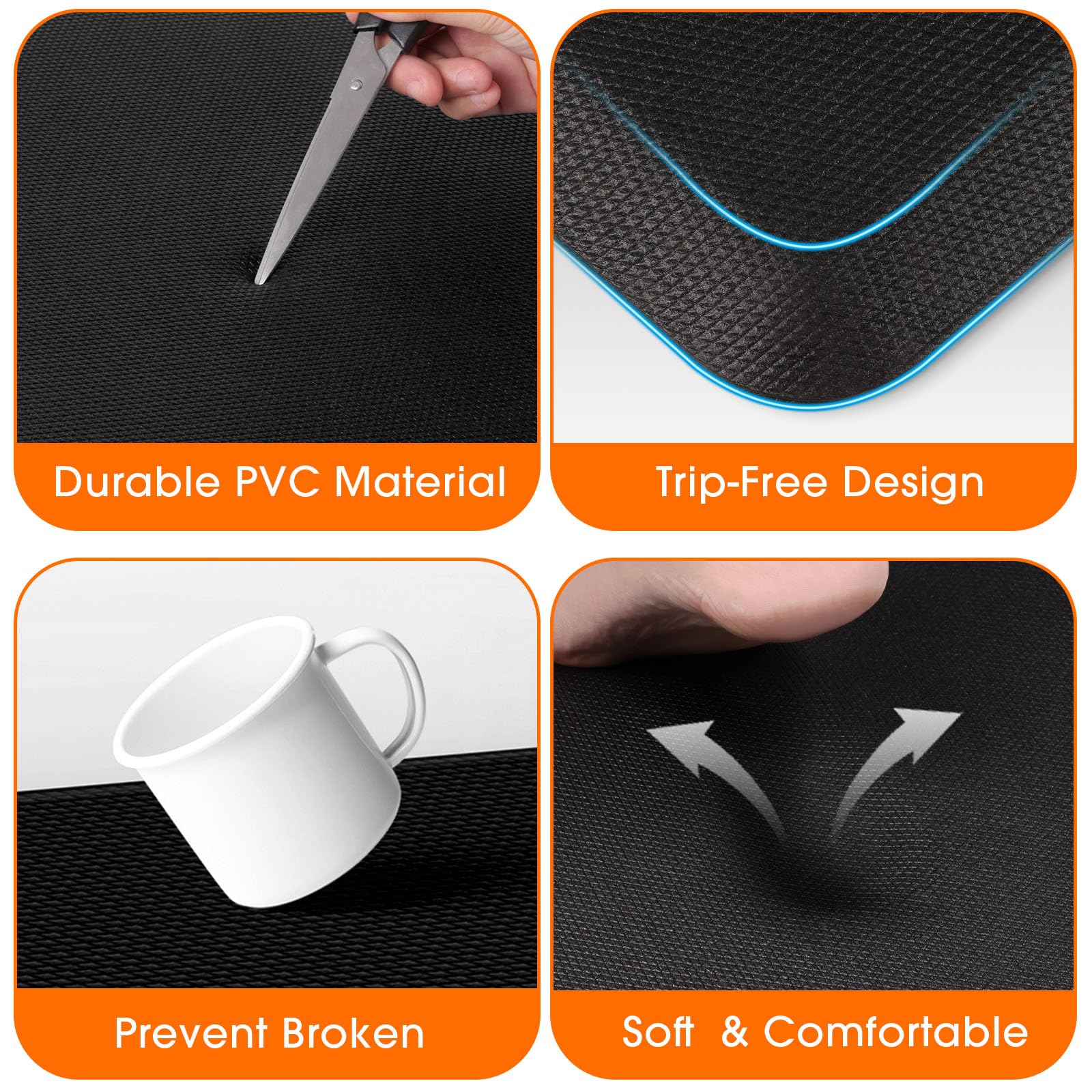 TranquilRelax mat designed for easy wipe-clean maintenance after spills and splashes.