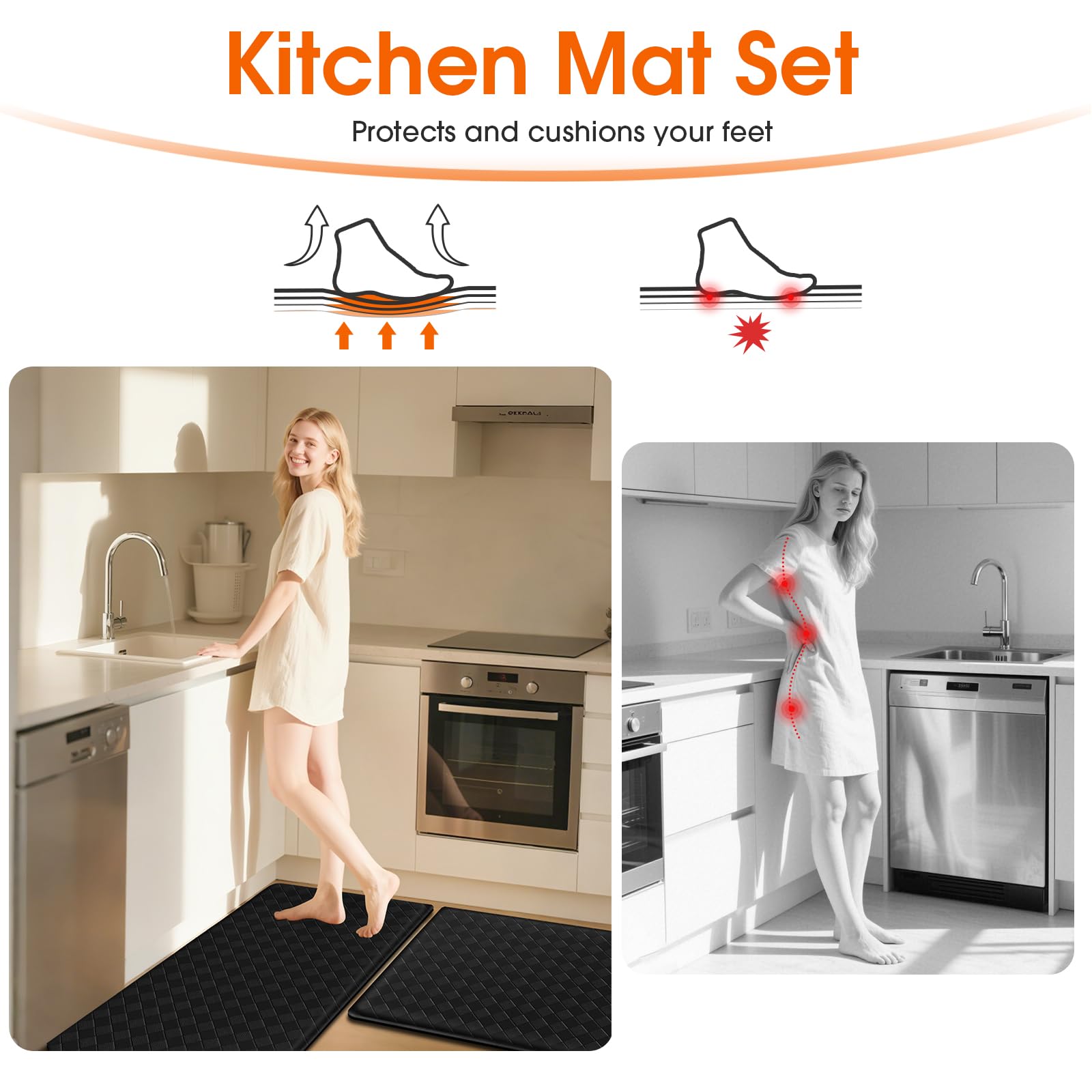 TranquilRelax front-of-sink mat ideal for kneading and prep tasks