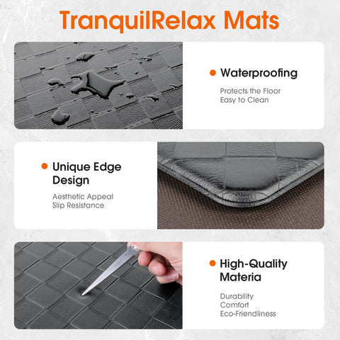 Underside of TranquilRelax mat showing non-slip grip on floor