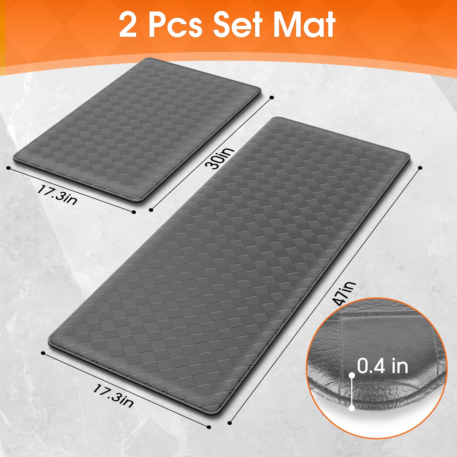 Close-up of TranquilRelax waterproof kitchen mat surface resisting spills