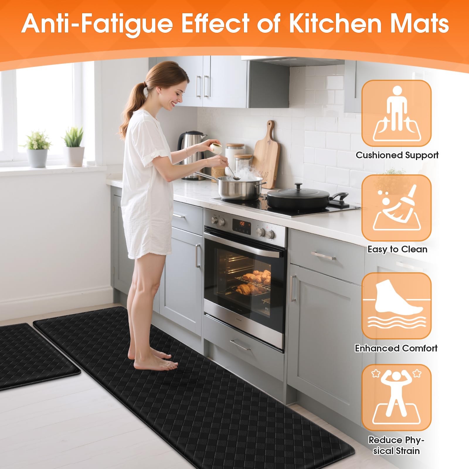 TranquilRelax waterproof surface protects floors from spills in busy kitchens