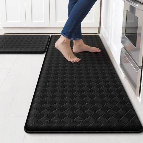 TranquilRelax kitchen mats at front-sink area provide cushioned support and easy cleanup