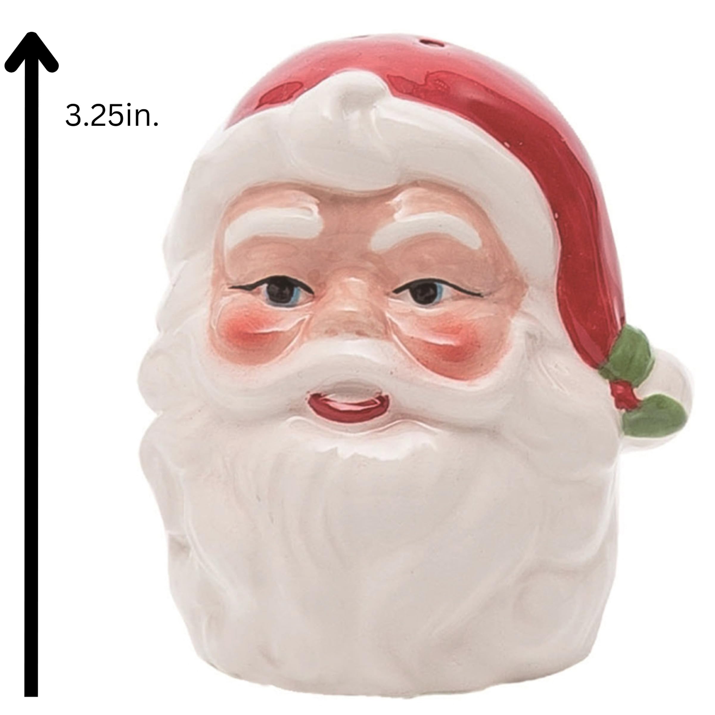 Transpac Santa salt and pepper set packaging, ready for gifting.