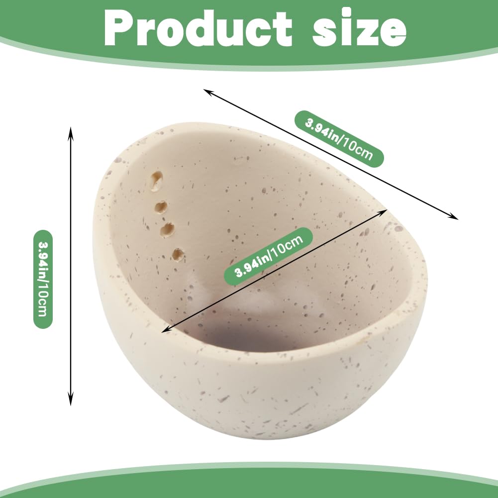 Trasylph Pottery Herb Stripper Bowl hole-size close-up enables precise leaf stripping.
