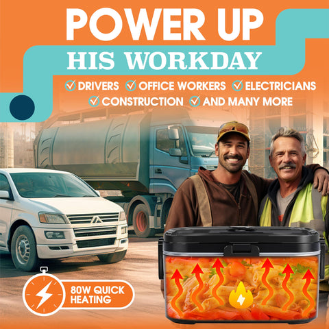 TRAVELISIMO 3-in-1 portable warmer lets you choose power options for car or office.