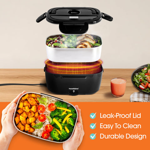 TRAVELISIMO dishwasher-safe design suggests easy cleanup after meals.