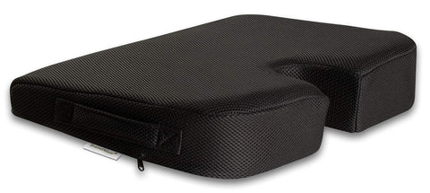 TravelMate cushion with memory foam top delivers lasting comfort on long drives.