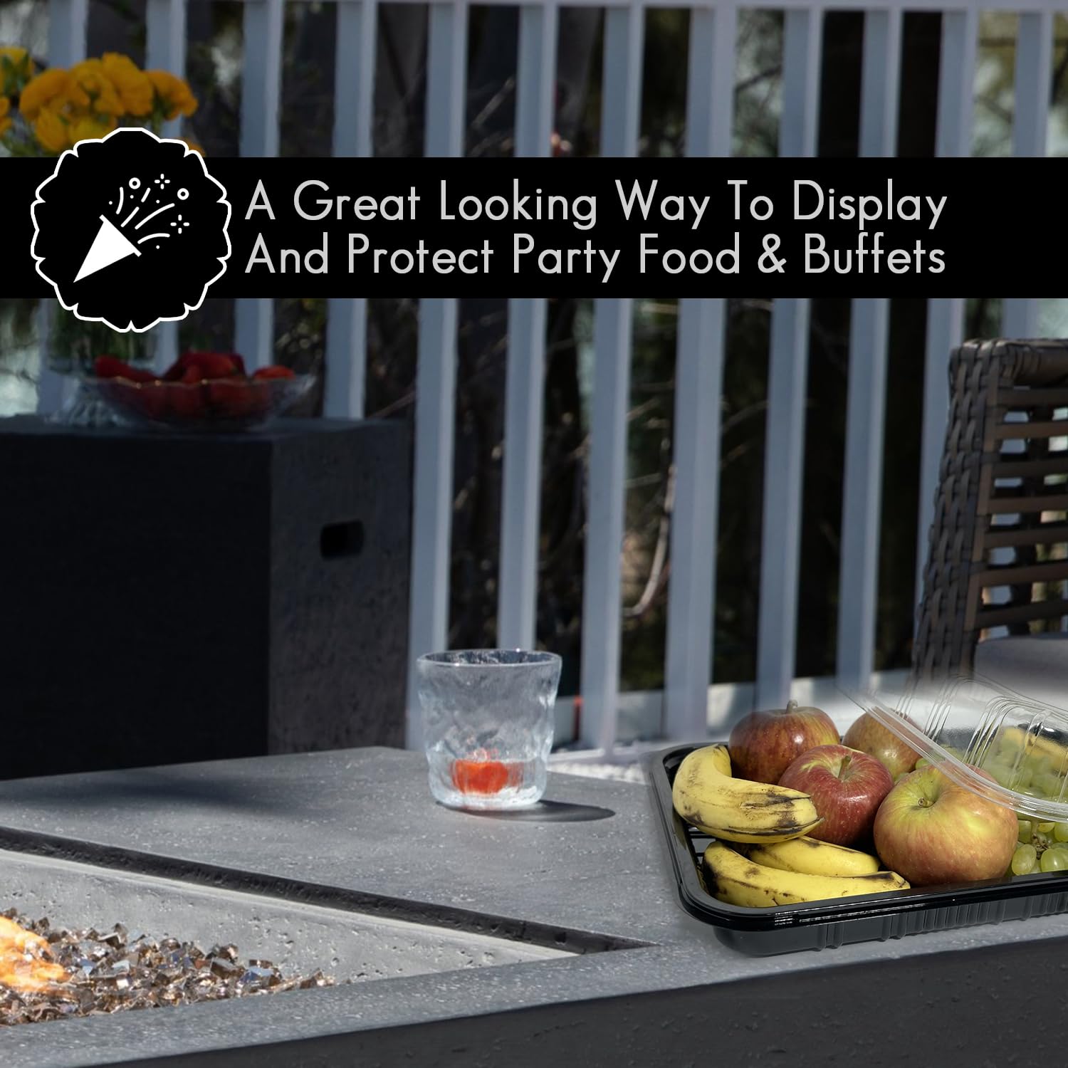 TRAYA sandwich-serving tray 13-inch, great for picnics, parties, and catering.